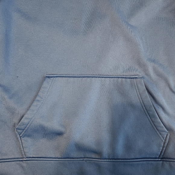 Men's Size Large Under Armour Hoodie Blue With Front Kangaroo Pockets See Pics - Picture 4 of 14